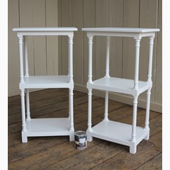 Handmade Painted Wooden Bedside Tables 