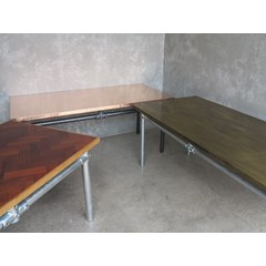 Handmade Tables With Metal Tube Bases