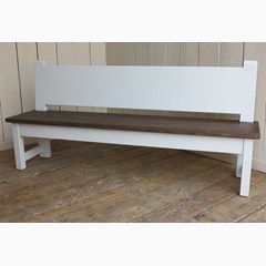Handmade Traditional Kitchen Bench With Back 