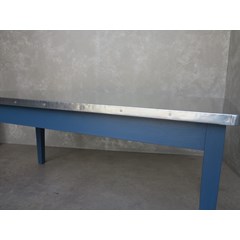 Handmade Zinc Table With Nail Detailings 