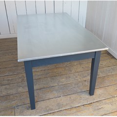 Handmade Zinc Top Dining or Kitchen Table