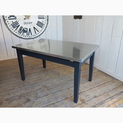 Handmade Zinc Top Table In A Natural Finish 