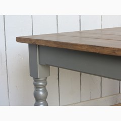 Jacobean Waxed Finish Plank Top Table
