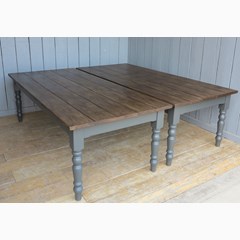 Jacobean Waxed Finish Plank Top Tables