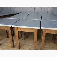 Jacobean Waxed Finish Zinc Tables