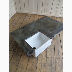 Made to Measure Antique Finish Zinc Worktop 