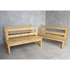 Matching Set Of Handmade Wooden Benches 