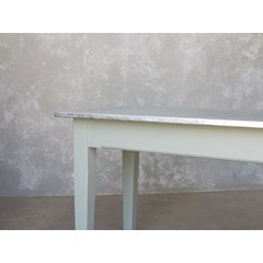 Matt Zinc Table With 20mm Thick Top 