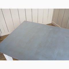 Matte Finish Zinc Top Dining Table 
