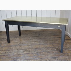 Metal Top Tapered Leg Kitchen Table 