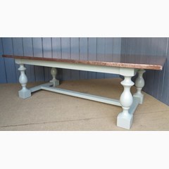 Natural Copper Top Dining Table