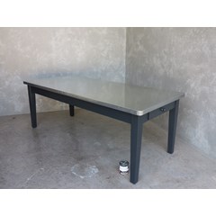 Natural Finish Zinc Table With Rounded Corners 