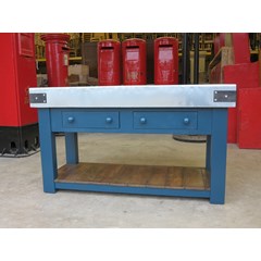 Natural Finish Zinc Top Butchers Block 
