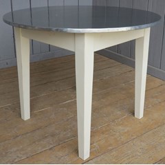 Natural Round Zinc Top Table
