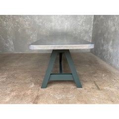 Natural Zinc Table With A Frame Base