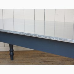 Natural Zinc Top Table With Nail Detailing 