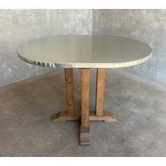 Oval Zinc Dining Table 