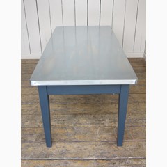 Painted Base Zinc Top Kitchen Table