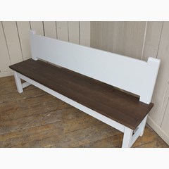 Painted Wooden Bench With Waxed Seat 