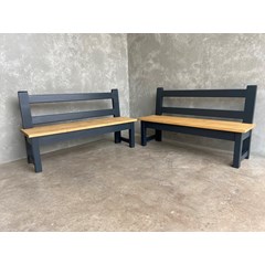 Pair Of Bespoke Made Wooden Benches 