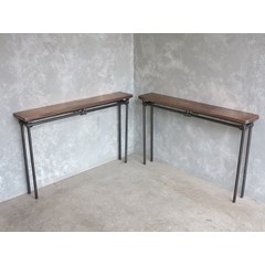 Pair Of Copper Console Tables 