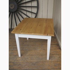Plank Top Kitchen Table With Fitted Drawer 