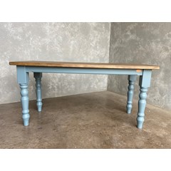 Plank Top Table With A Narrow Rail 