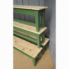 Reclaimed Pine Floorboard Benches