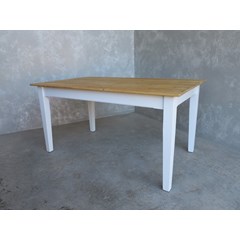 Reclaimed Pine Kitchen Table With Painted Base 