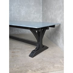 Refectory Style Kitchen Table With Metal Top 