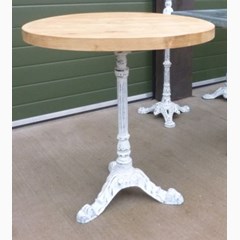 Round Plank Top Table