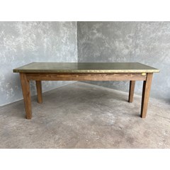 Shaker Style Table With Brass Top