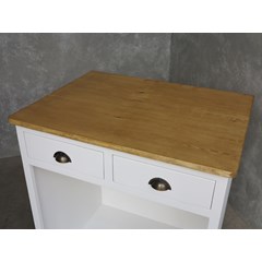 Side Table With Drawers And Space For Dog Bed 
