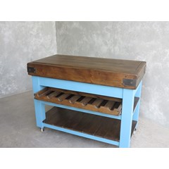 Solid Wood Butchers Block Painted in Mydlands Eton Square 
