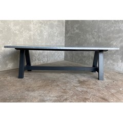 Trestle Style Zinc Top Table 