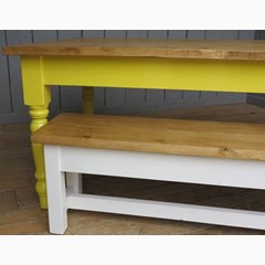Turned Leg Table Base & Square Leg Bench