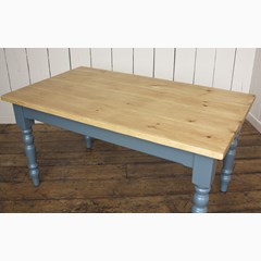 Waxed Plank Top With a Painted Base