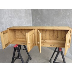 Waxed Reclaimed Pine Storage Cupboard 