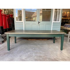 Zinc Dining Table In An Antique Finish