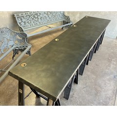 Zinc Kitchen Worktops With Cable Cases 