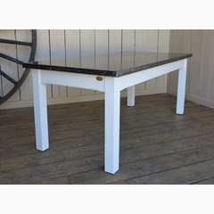 Zinc Top Dining Table With Square Legs 