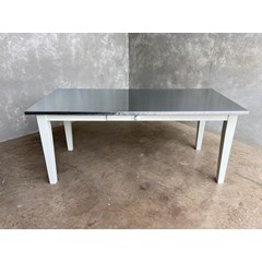 Zinc Top Table With Narrow Rail 