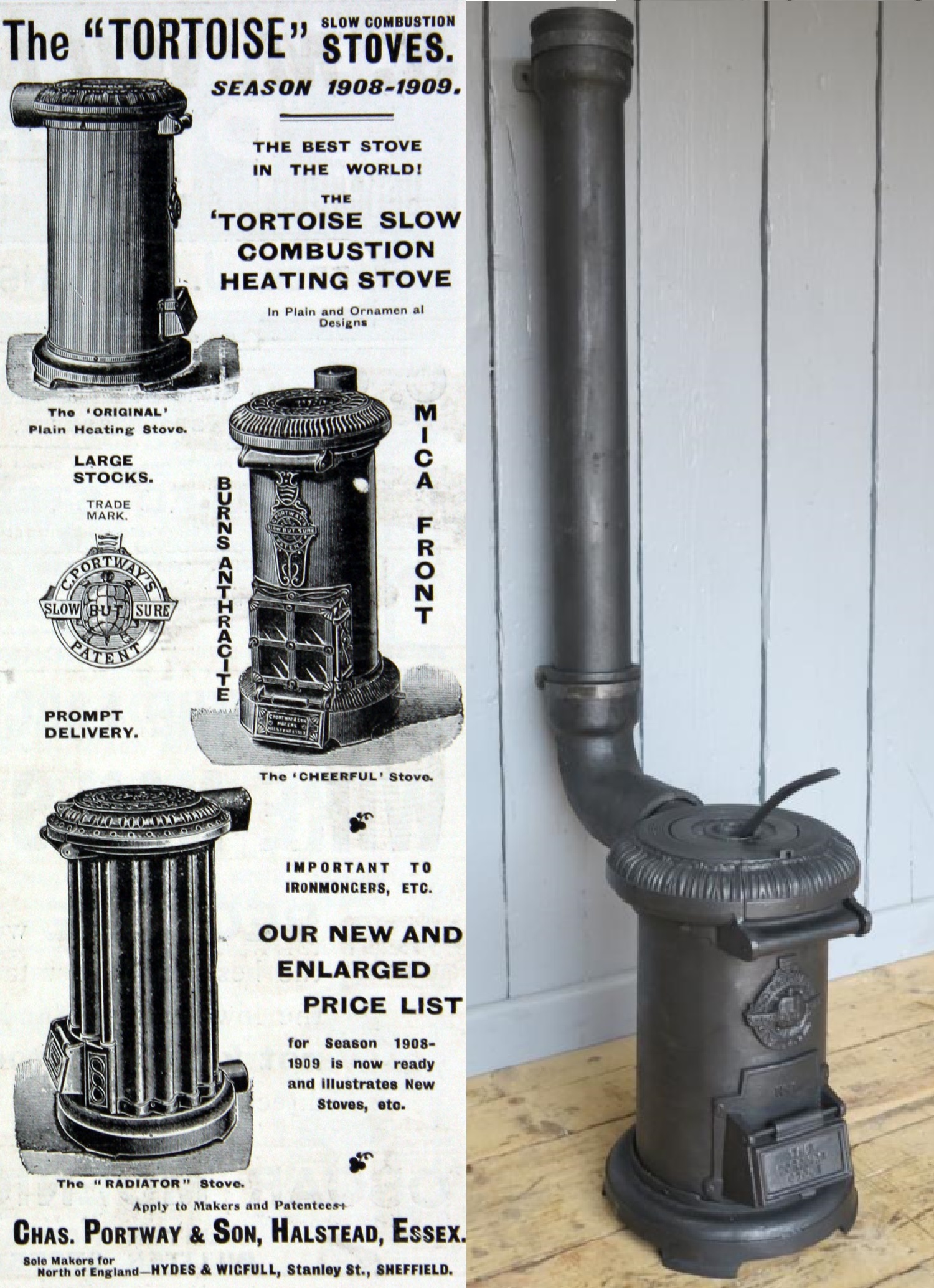 Antique Reclaimed Tortoise Stove and Portway Brochure