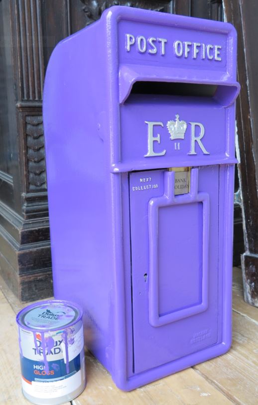 post box purple royal mail any colour 