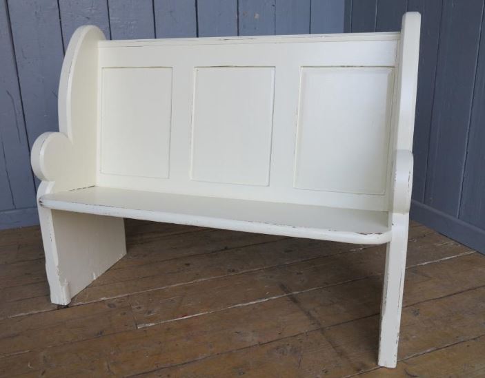 pew reclaimed farrow and ball house white church antiques 
