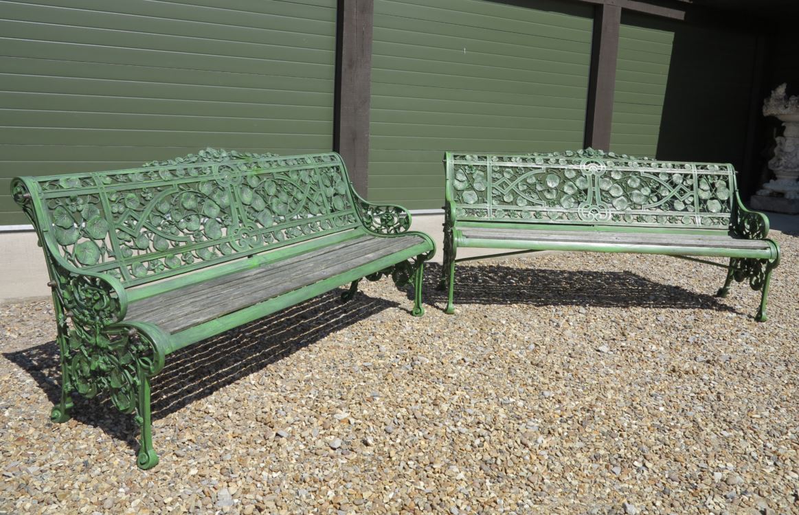 coalbrookdale bench benches original cast iron garden seat rare antique