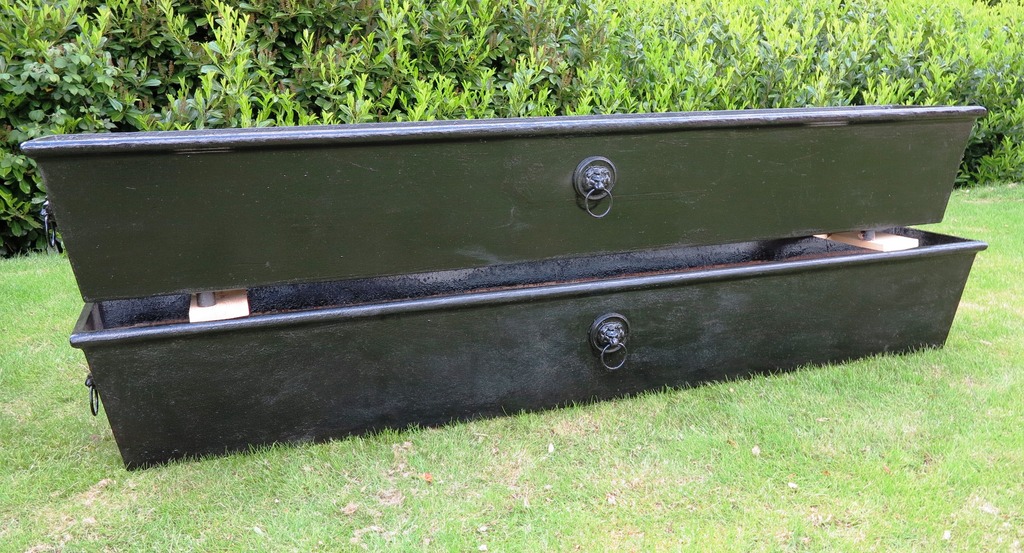 garden trough platner large long tapered black cast iron reclaimed genuine shropshire