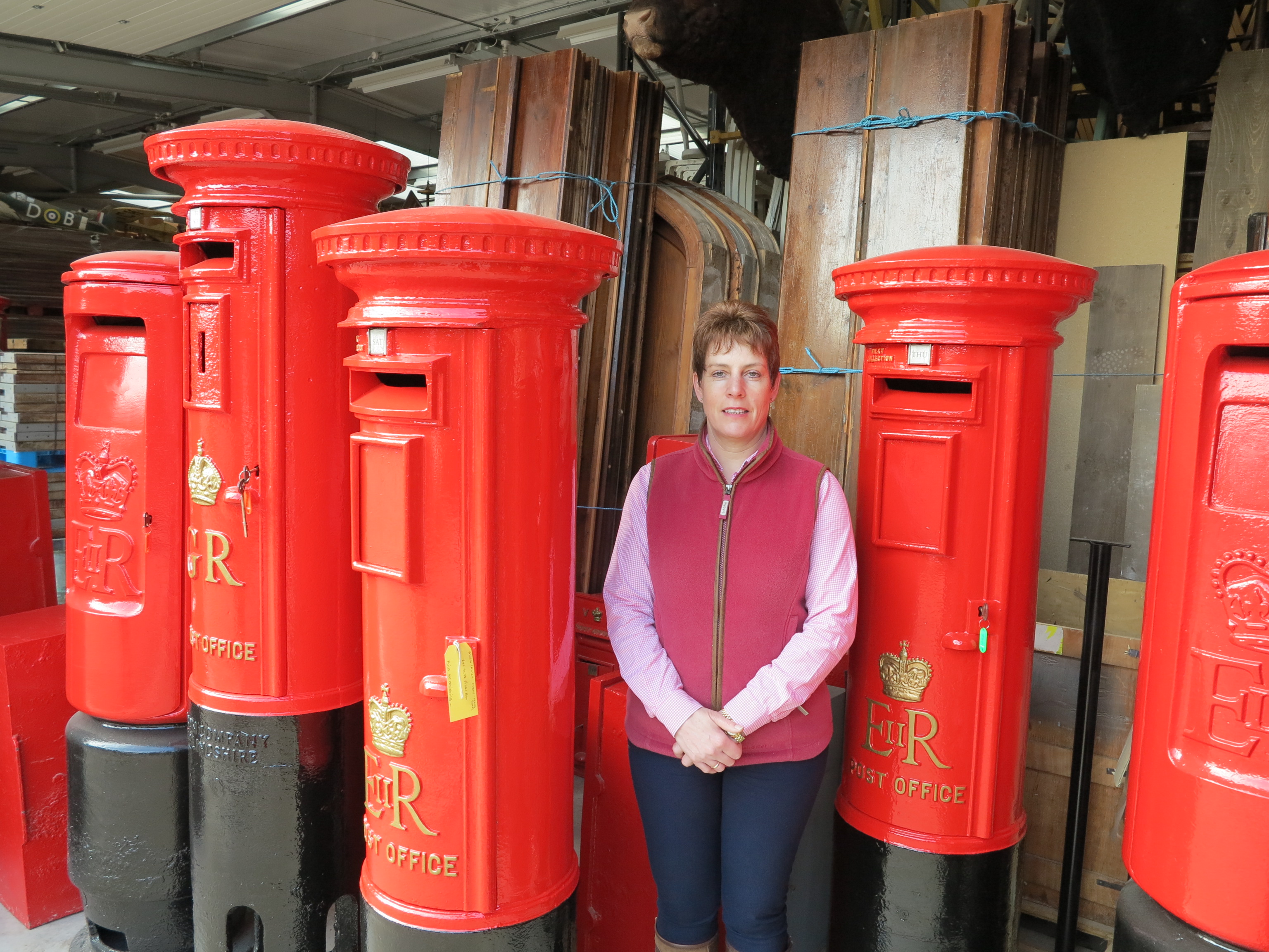 original reclaimed Royal Mail Pillar boxes for sale at UKAA that have been fully refurbished and ready to install, We have Victorian, Edwardian and Georgian boxes.