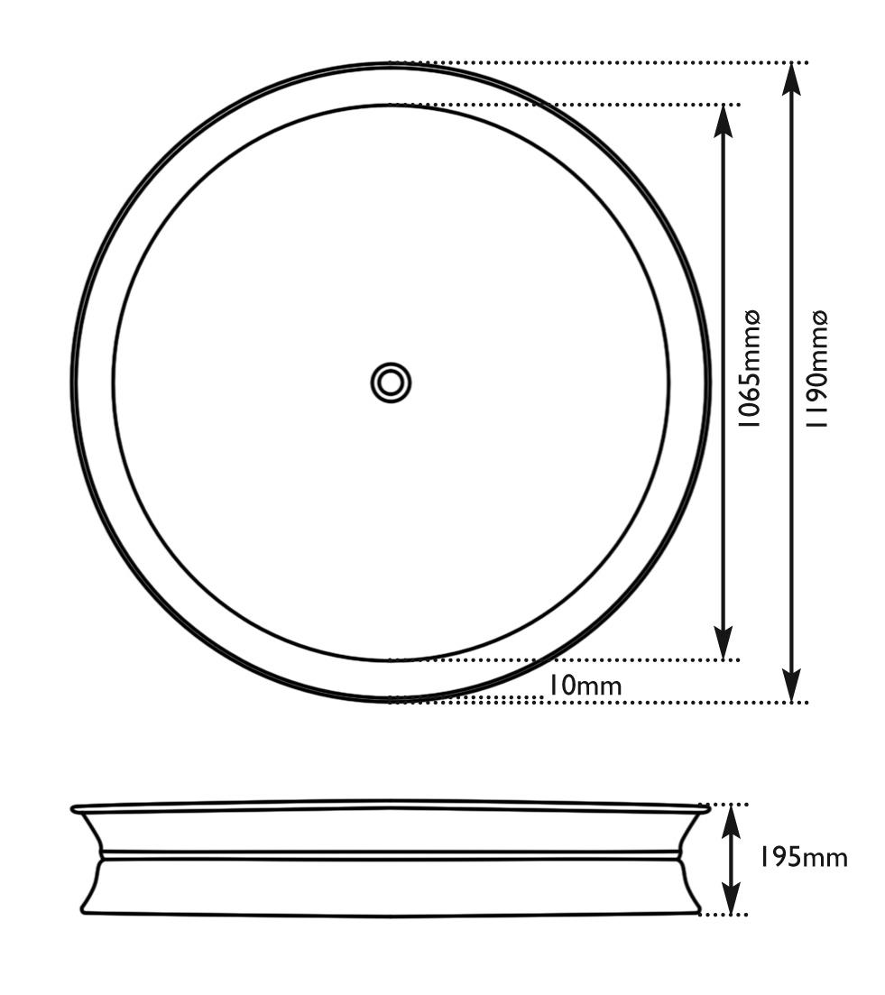 Dimensions Of Hurlingham Rotunda Large Copper Shower Tray
