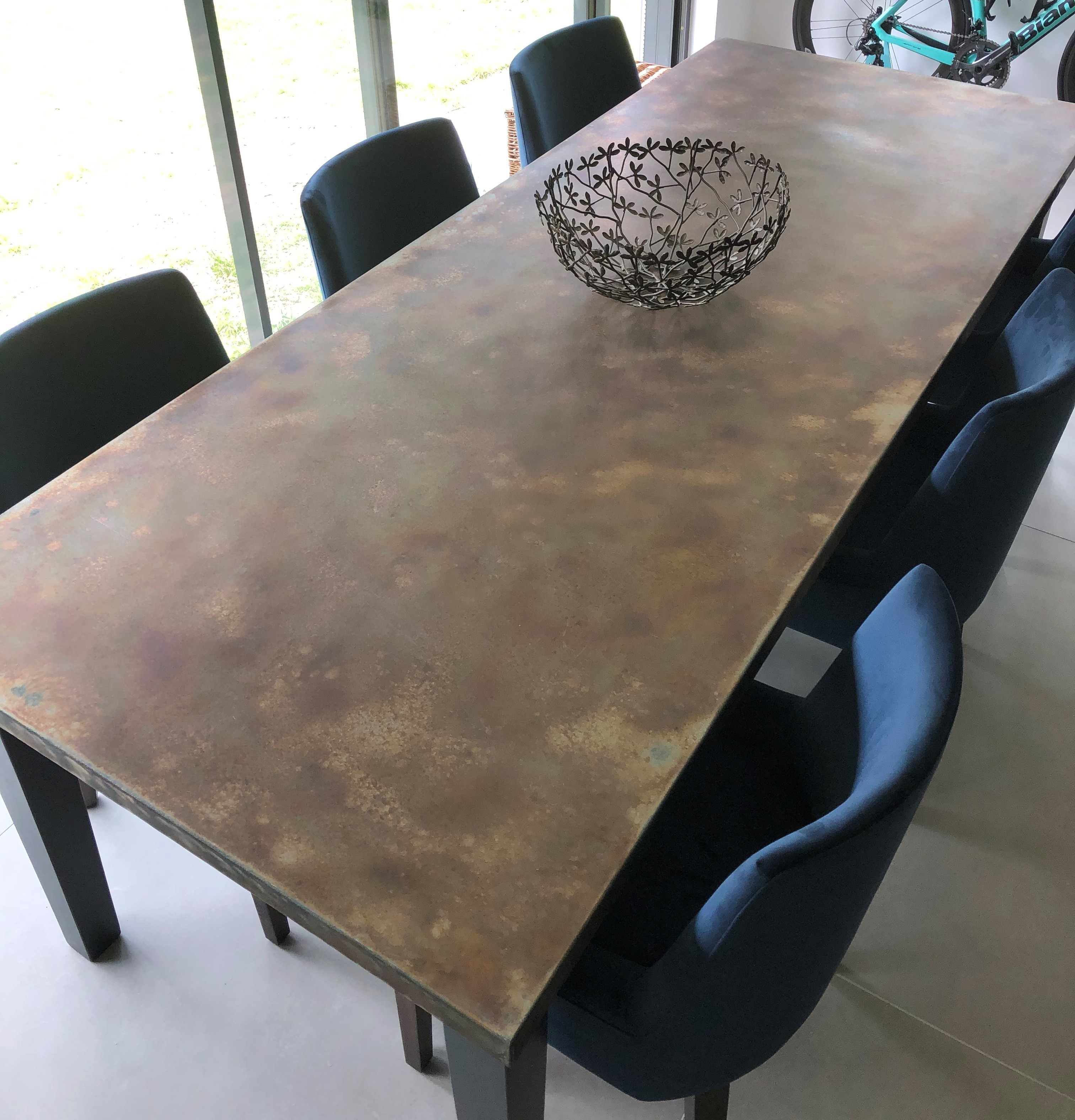 Zinc Kitchen and Dining Table